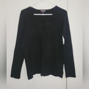 Black Long Sleeve Crewneck Sweater